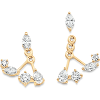 Unique Fashion Trendy 925 Sterling Silver Zircon Stud Earring Fine Jewelry Designer Earrings Jewelry Women