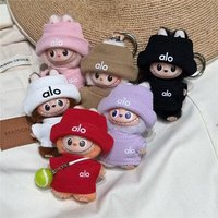 4.0 Mini The Monsters Pin For Labubu Doll Badminton Tennis Sports Sweater Outfit Clothing Shoes Hat Clothes 15 17cm Plush Doll