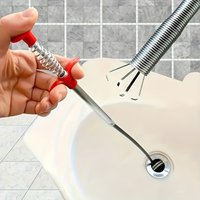 60-300cm Steel Wire Pipe Unclogger Hair Drain Clog Remover Tool Push-type Shower Tub Toilet Clogged Drains Opener Cleaning Tool