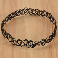 SCYA Vintage Tattoo Black Elastic Stretch Anklet Ankle Bracelet Retro Henna