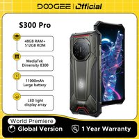 Weltpremiere DOOGEE S300 Pro Outdoor-Smartphone 48GB+512GB Dimensity 8300 6,78" FHD+ 11000mAh Akku 66W 200MP Kamera Android 16