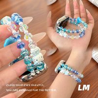 Kawaii Sanrio HelloKitty Beaded Watch Strap Rainbow for Apple Watch IWatch 11 10 S8 S9 S10 Cute Anime Cartoon Band Holiday Gifts