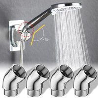 135 Degree Showerhead Angle Adjuster Handheld 1/2-inch Elbow Shower Angle Controller Universal Port Shower Arm Extension