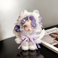 Sp Wolfie Dress with Glittery Fabric Full-Functioning Buttons Soft Fur Skull Panda Pattern Purple Glittering Color Second G
