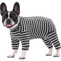 Fashion Dog Onesie Pajama Dog Stripes Cotton Pajamas For Dogs Female Clothes For Small Dogs Spring Autumn Dog Recovery Suit