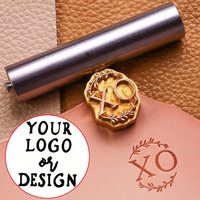 M8 Custom Leather Stamp, Personalized Leather Brass Embossing Tool Leather Stamp with Logo/Text, Hammered Leather Crafting Tools