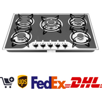 5 Burners Built-in Gas Stove, Dual Fuel NG/LPG Convertible Gas Hob, Oversized Cooking Surface 30.31*20.08” for Home Kitchens, Restaurants