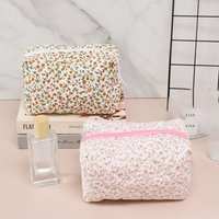 Cartoon Floral Printing Pen Bag Student Girls Stationery Bag Large Capacity Pencil Case Multifunctional Stationery Organizer