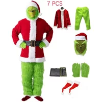 Kerstman Make-up Bal Stage Performance Kostuum Kerstmis Groenharig Monster Prestaties Kostuum Rekwisieten