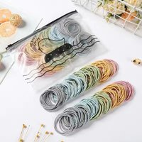 100PCS Hair Bands Hair Ties High-elastic Durable Elastic Tie Hair Accessories for Thick Curly Hair Styling
