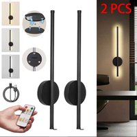 Magnetic Rechargeable Wireless 50cm Wall Lamp Retro Black for Living Room Bedroom Hallway Study Stairwell Cloakroom LED Lighting