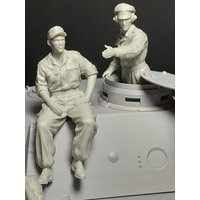 Resin Model figure soldier, GK, 1/35 WW2 Tank soldier, 4 figure Set, WWII military theme, Unassembled and unpainted kit