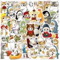 55Pcs Kawaii Mofusand Stickers Cute Shark Cat DIY Stickers Scrapbooking Phone Luggage Skateboard Waterproof Decals