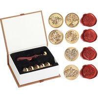 Nouveau ensemble de tampons de sceau de cire rétro bois classique décoration saint valentin joyeux noël anniversaire Invitation Antique sceau timbre