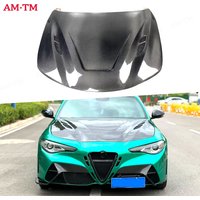 For Alfa Romeo Giulia Car Front Bumper Engine Cover Hood Bonnet Vent Carbon Fiber Parts Upgrade Body kits