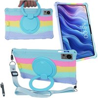 360 Rotating Soft Case For Teclast T60 12" P50 T50 Pro 11" M50 Pro 10.1" Silicone Stand Cover With Handle Grip Shoulder Strap