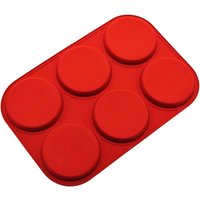 6 Hole Circular Silicone Cake Mold DIY Cake Base Mousse Dessert Jelly Cake Decoration Round Biscuit Pancake Kitchen Baking Tools