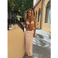 2025 Trendy Swimwear – Chic Vintage-Inspired Bikini with Pastel Flowers Perfect for Beach Wear and Pool Parties Summer Getaways