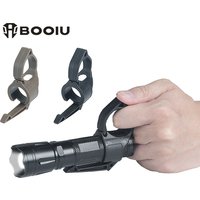 BOOIU Outdoor Portable Flashlight Clip adapter Anti-slip Nylon Finger Ring Flashlight Compatible Pocket Clip Tactics Accessories