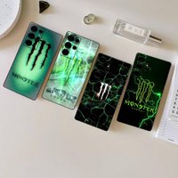 M-MonsterS LOGO Energy Phone Case For Samsung S 24 Fe 25 Ultra Plus 20 Lite 21 30 22 23 24 22 Ultra 5G Fundas