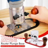 Woodworking Trimmer Router Base, 65mm Plunge Base for Electric Trimming Machine, for DIY Woodworking and Furniture Making