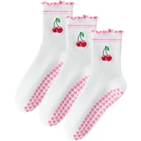 3 Pairs Pilates Grab Socks for Women Yoga Cute Barre Anti Slip Exercise Team Anti Slip Socks for Exercise