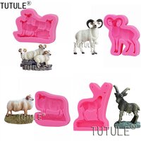 Highly Detailed Little Sheep Shape Mold Soft Candy Chocolate Mold Cake Decoration Tool, Goat Silicone Mold Easter Sheep Mold