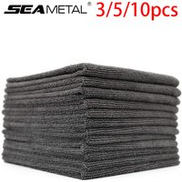 SEAMETAL 3/5/10pcs Car Wash Microfiber Towel Soft Edgeless Car Polishing Cloth Waxing Towel 40X40CM for Car Cleaning Accessories