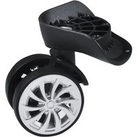 1Pair Durable PP+PET Swivel Wheel Replacement 360 Rotating Black Suitcase Wheels Luggage Wheels Outdoor Use