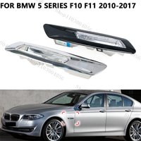 Car Turn Signal Accessories For BMW 5 Series F10 F11 2010-2017 Front Side Marker Light Fender Light Bright Black 63137154168
