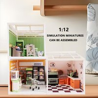1:12 Dollhouse Miniature DIY Milk Tea Coffee Super Shop Series Furniture Bakery Fruit Set Micro House Kitchen Toy Gift