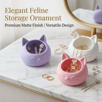 Charming Cat-Shaped Storage Tray for Keys, Earrings, and Necklaces Perfect for your nightstand
