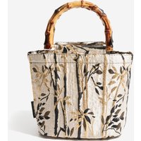 CKKUI Chinese Style Ink Wash painting Bamboo Embroidery Clutch Bags Bamboo Handle Phone Purse Delicate Tote Handbags For Ladies
