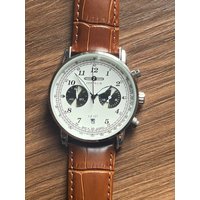 2025 New Zeppelin Automatic Date Wristwatch Three-eye Run Seconds Multifunctional Timing Business Leisure Quartz Men's Watch
