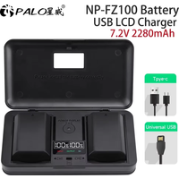 NP-FZ100 NPFZ100 NP FZ100 Battery with Charger Case for Sony a9 A9M2 a7R III a7c a7iv III A6600 A7m3 A7R3 a7s3 A7R4 A7M4 BC-QZ1
