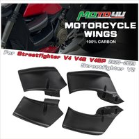 MOTO4U For Ducati Streetfighter V4 V4S 2020 2021 2022 2023 100% Carbon Fiber Winglets Motorcycle Wings Wing MATT 4PCS