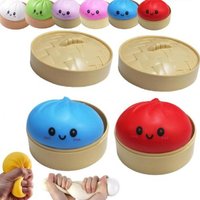 New Simulation Dumpling Steamed Bun Squishies Toy Squeeze Twist Fidget Toy Stress Relief For Kids Adults Party Favors Gifts Toys