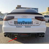 High Quality Carbon Fiber Rear Bumper Lip Spoiler Rear Diffuser Protector For Audi A4 S4 B8 B8.5 Sedan 4 Pintu 2008-2016