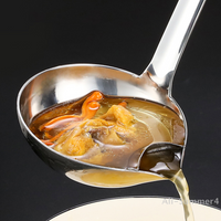 Stainless Steel Colander Spoon Soup Colander Kitchen Gravy Oil Soup Fat Separator Yogurt Oil Skimmer Spoon Kitchen Accessories