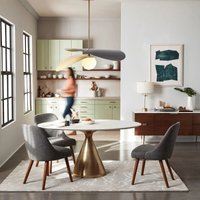 Nordic Metal White Glass Pendant lamp Modern Hat chandelier for Dining Room Living room bedroom Dining room Art Pendant lamp