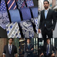 Navy Ties for Men Extra Long Business Mens Neckties Silk Blend Blue Stripes Dropshipping 63" 160cm