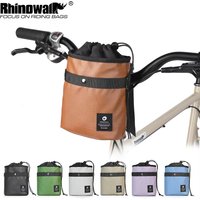 Rhinowalk Bicycle Water Bottle Morandi Color Front Bag 2.5L Bike Handlebar Bag Urban Riding Shoulder Bag Fit For Brompton