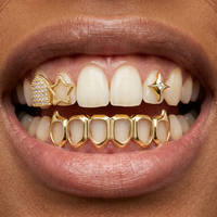 Polygon Zirconia Three-Piece Braces - Star-Shaped Fashionable And Unique Dental Ornaments - HIPHOP Versatile Dental Accessories