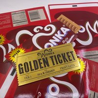 2025Hot Sale Chocolate Golden Ticket Anime Gold Voucher Brooch Pin Badges Metal Pins Bookmark Collection Valentine's Day Gift