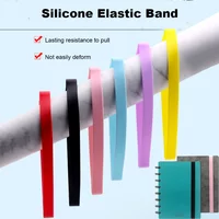 Fromthenon A4 A5 B5 Notebooks Cover Silicone Elastic Band Color Rubber Bands Bandage for Planner Scrapbooking Business Card Book