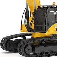 HUINA New Upgrade 580 1/14 Metal Excavator Model Engineering Vehicle Electric Ball Grabber 360 Rotating Shear Claw Sound Lights