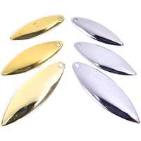 50pcs Willow Spinner Blades Smooth Finish, DIY Spinner Bait Fishing Lures