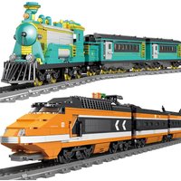 Technical City Power Train High-tech Railway Track Building Blocks Subway Vehicle Assemble Bricks Toys Gifts For Teenagers Adult