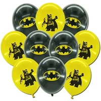 10pcs/lot Batman Balloons Globos Latex Balloons Baby Boy Birthday Party Decorations Supplies Kids Classic Toys Bat