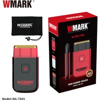 New WMARK NG-7901 Ultra Thin Men's Shaver Mini Stainless Steel Titanium Plated Two Blade Mesh Razor, Electric Men's Shaver